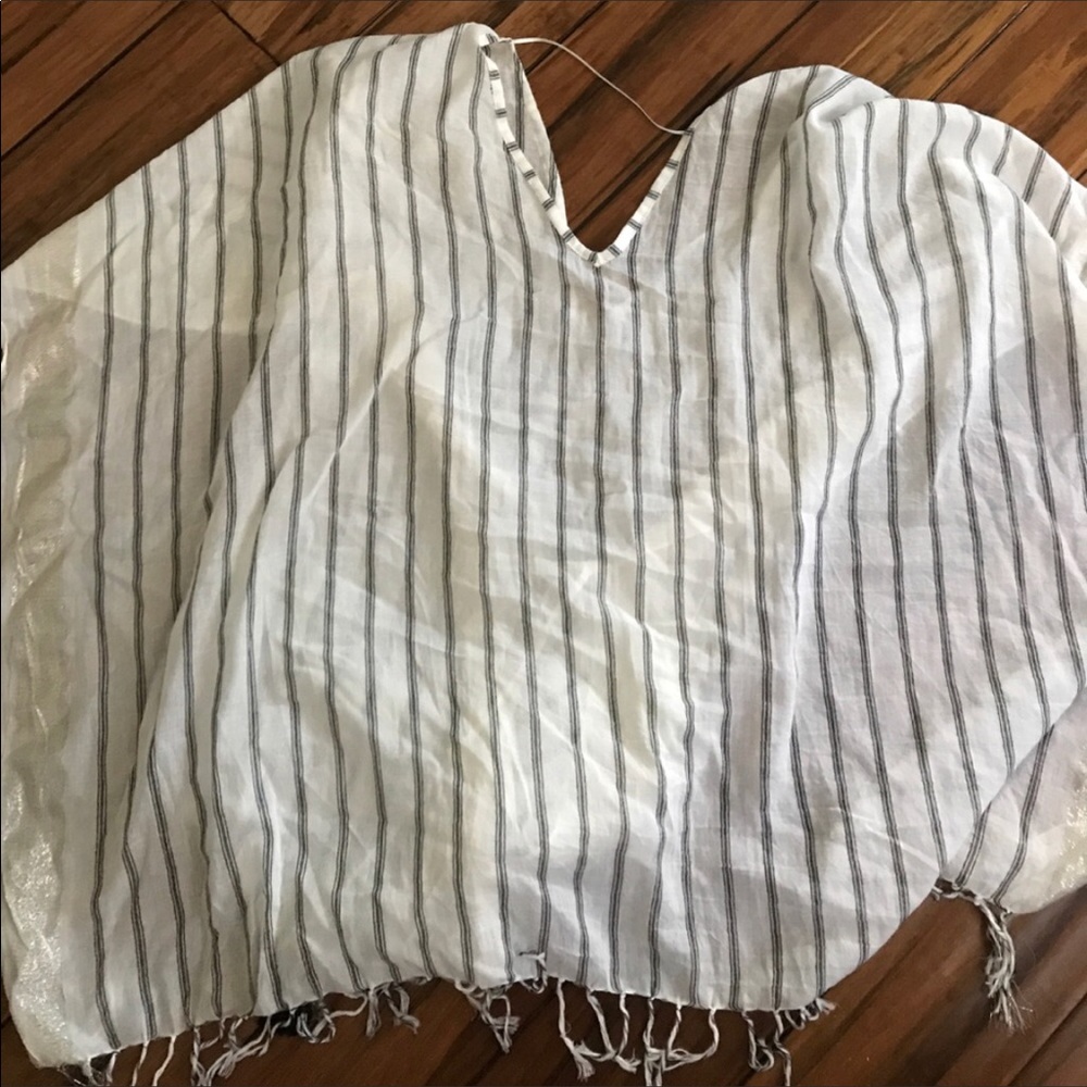 H&M striped poncho